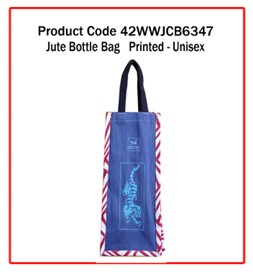 Jute Bottle Bag ( Printed - Unisex)