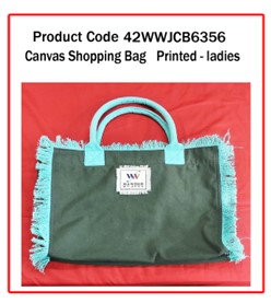 Canvas Shopping Bag ( Printed - ladies)