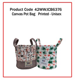 Canvas Pot Bag ( Printed - Unisex )