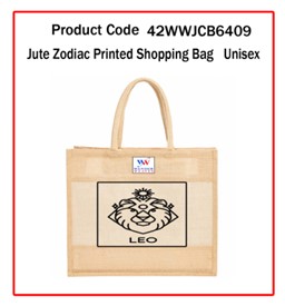 Jute Zodiac Printed Shopping Bag ( Unisex )