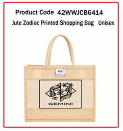 Jute Zodiac Printed Shopping Bag ( Unisex )